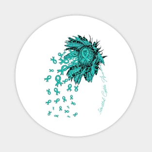 Interstitial Cystitis Awareness - Sunflower ribbon flowers fall Magnet